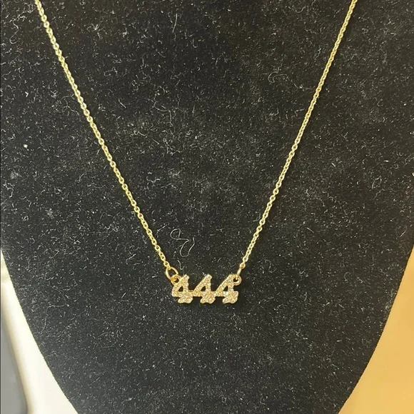 Urban Outfitters Gold Sparkling “444” Necklace - Picture 1 of 1